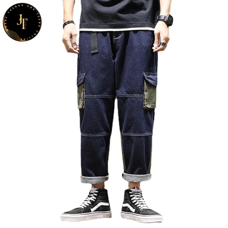 Stylish Oversized Denim Cropped Pants - Shop Now