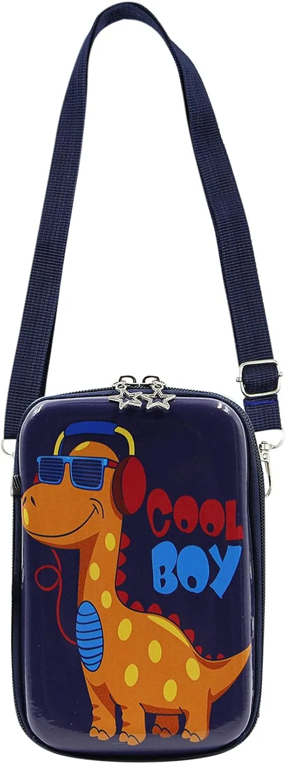 Suillty Kids Cute Dinosaur Small Crossbody Purse Shoulder Bag Waterproof Cell Phone Wallet Pouch for Boys Girls