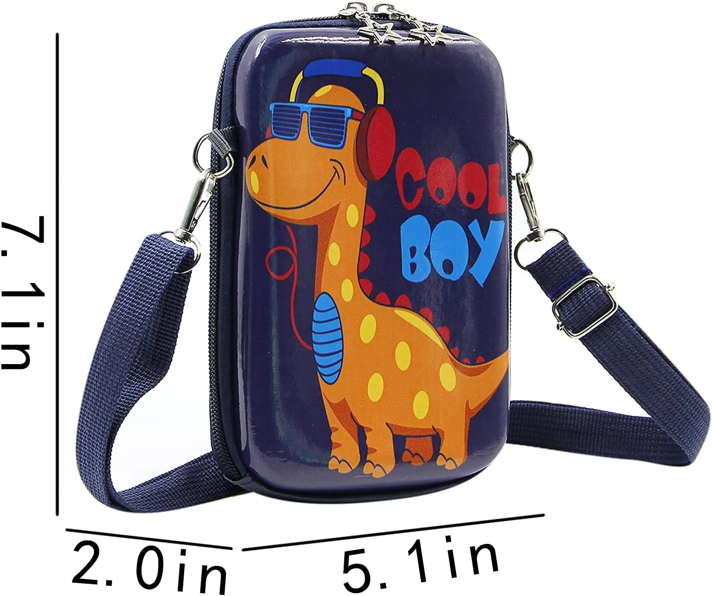 Suillty Kids Cute Dinosaur Small Crossbody Purse Shoulder Bag Waterproof Cell Phone Wallet Pouch for Boys Girls