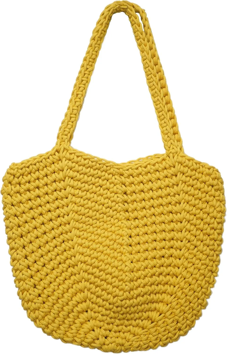 Summer Beach HandBag for women Handmade Crocheted Cotton Rope Vacation LargeWoven Shoulder Bag