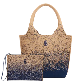Sutton City Tote - Navy Buckthorn Sprinkle - Medium