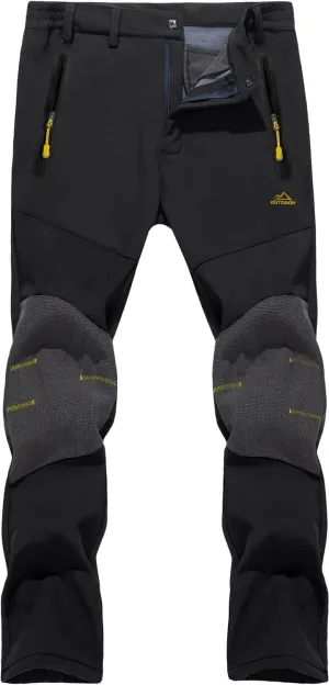 TACVASEN Men's Ski Pants Snowboard Hiking Winter Pants Waterproof Pants Insulated Windproof Pants for Outdoor Work