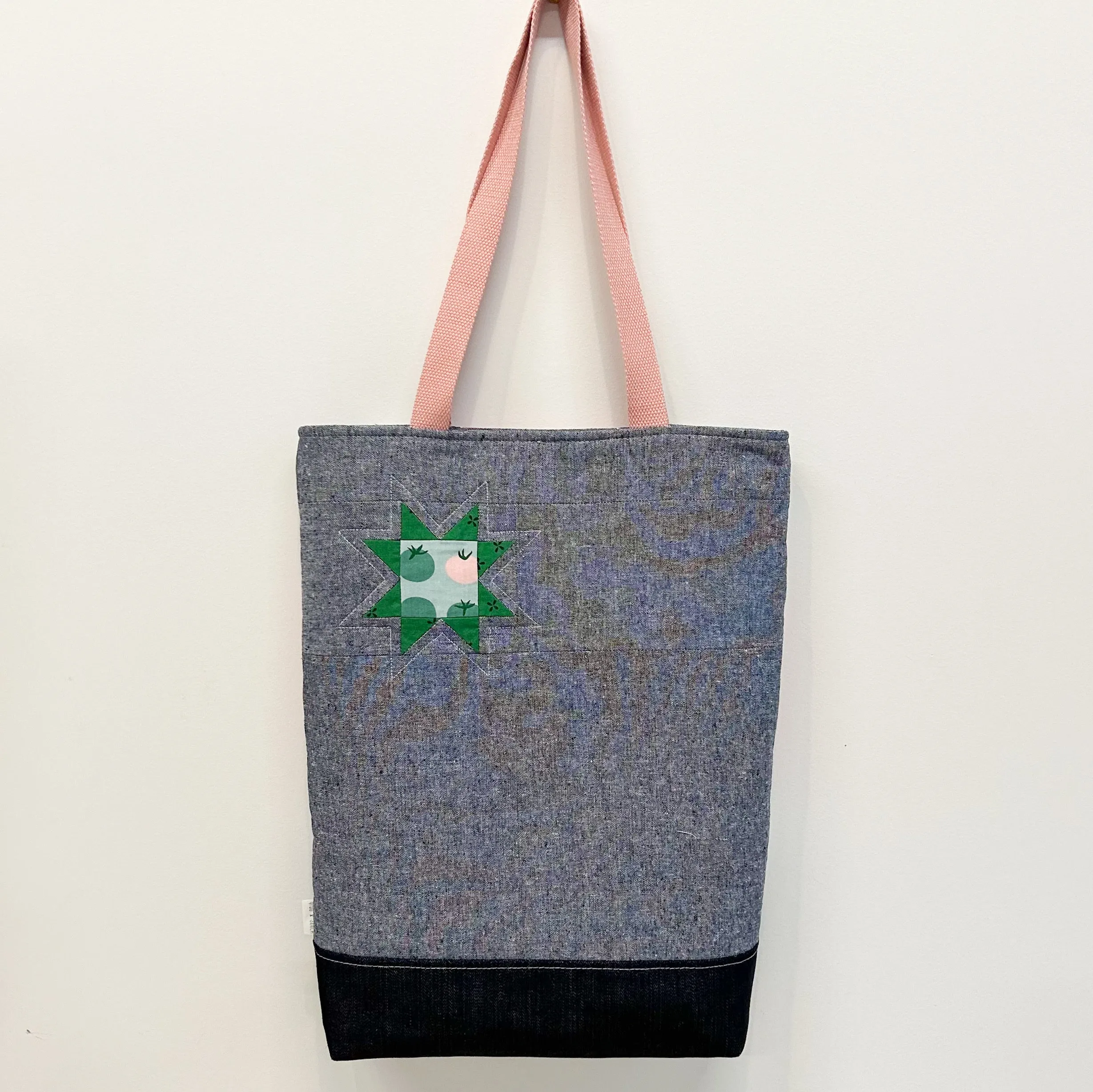 Tall Quilted "Tomato Tomahto" Patchwork Tote