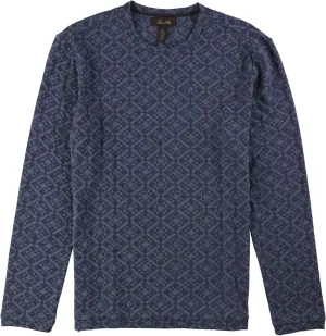 Tasso Elba Mens Medallion Knit Pullover Sweater