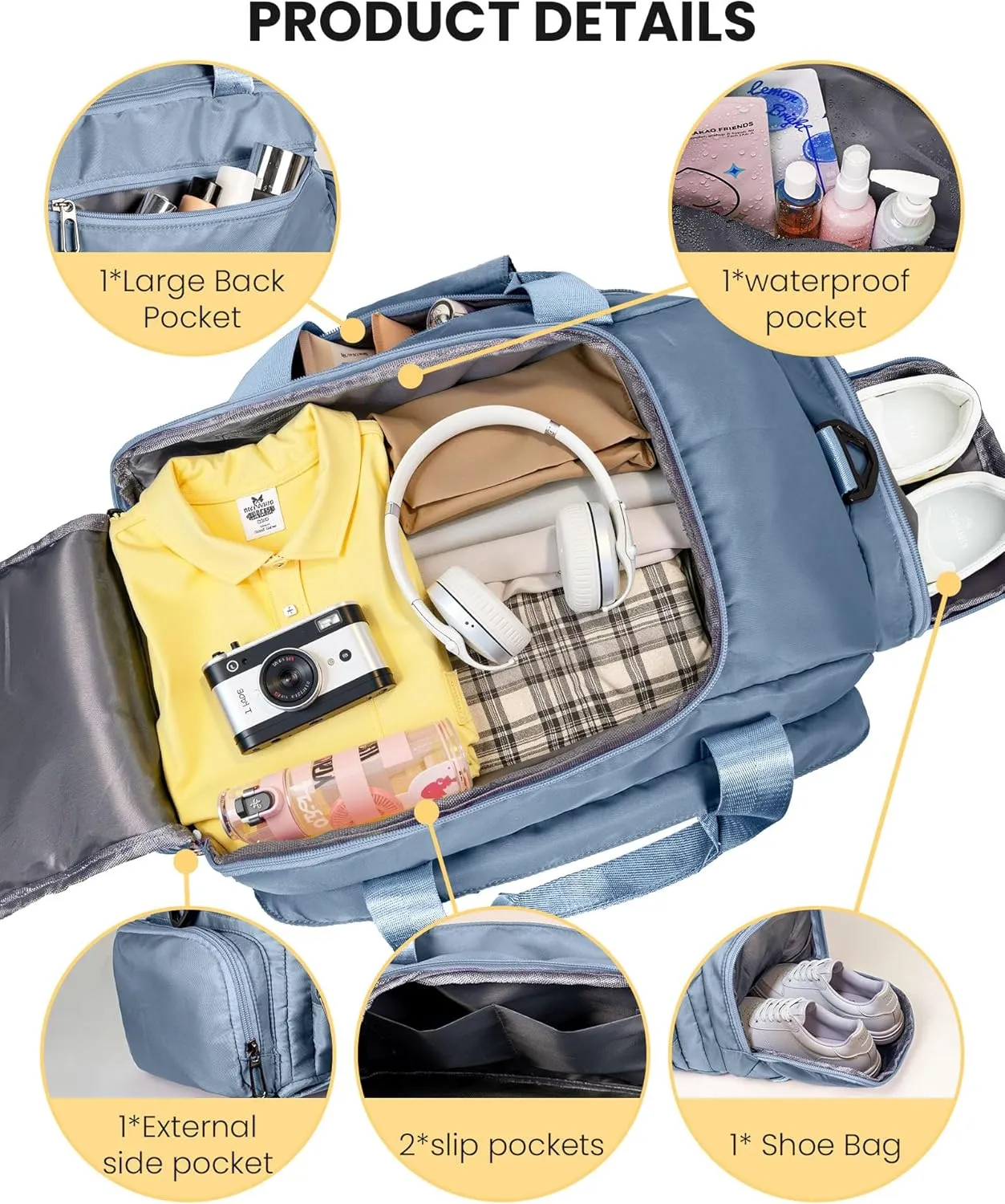 Teenage Gifts Idea, Initial Gym Bags with Shoe Compartment, Personalized Girl Duffel Bag, Monogram Kid Present Overnight Bags, Teen Weekend Bag Perfect for Travel (Letter M)