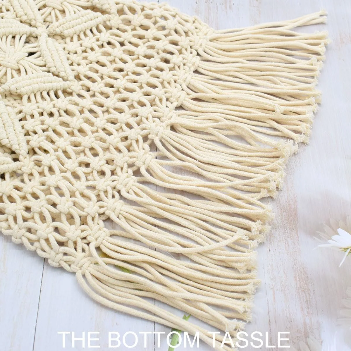 TeeYee Boho Crochet Summer Handbag Handmade Cotton Rope Knit Shoulder Bags for Women Bohemia Tote for Travel