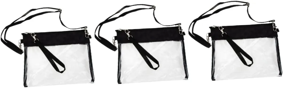 TENDYCOCO 2pcs Transparent Messenger Bag Handbags for Girls Shopping Tote Clear Bag Crossbody Clear Purse