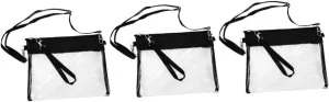 TENDYCOCO 2pcs Transparent Messenger Bag Handbags for Girls Shopping Tote Clear Bag Crossbody Clear Purse