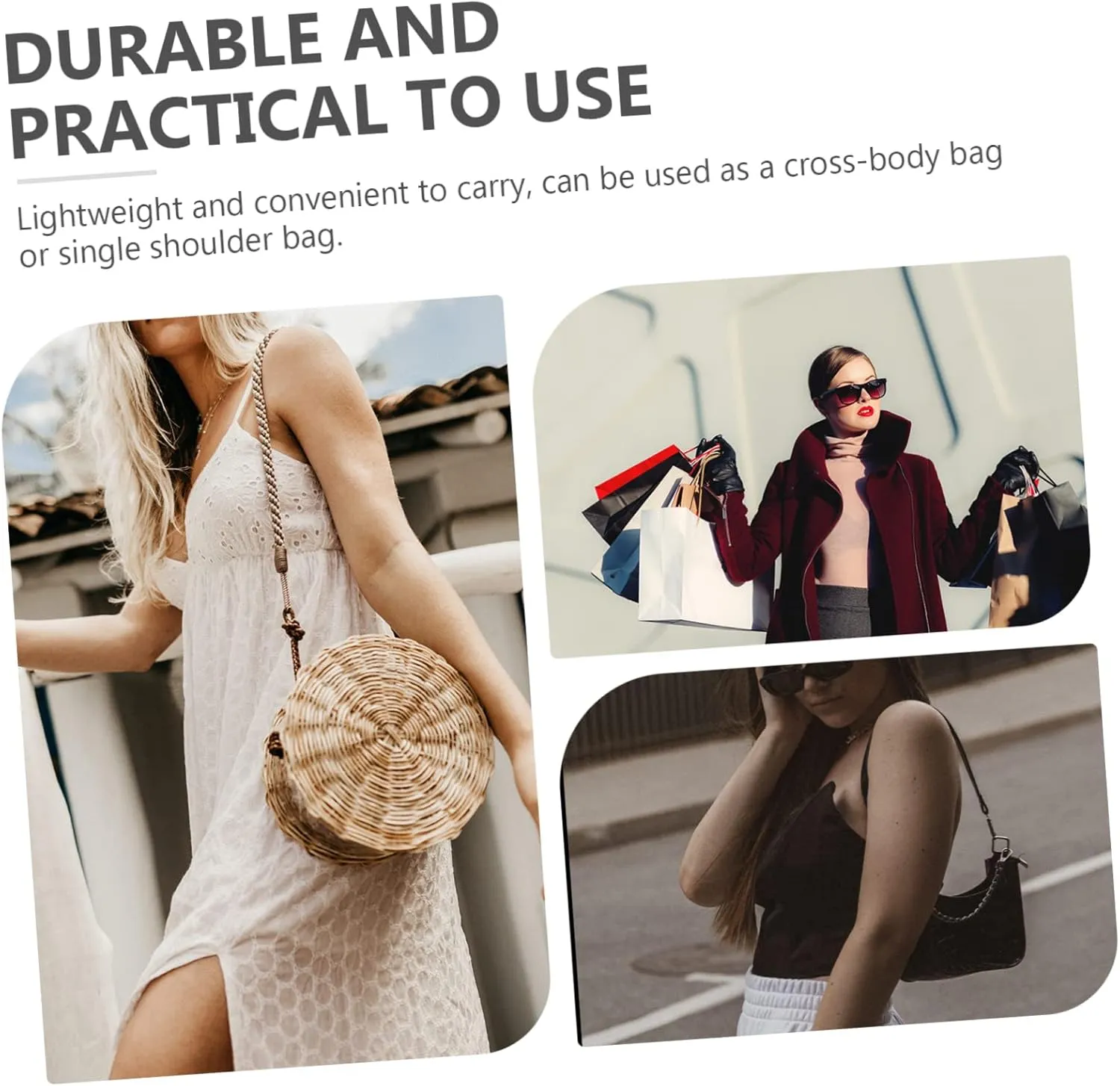 TENDYCOCO 2pcs Transparent Messenger Bag Handbags for Girls Shopping Tote Clear Bag Crossbody Clear Purse