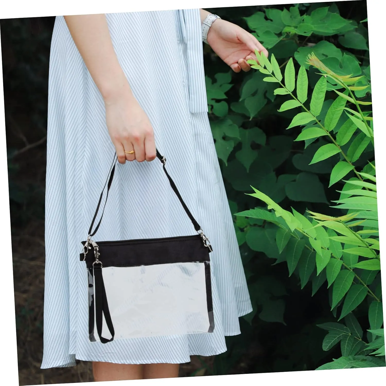 TENDYCOCO 2pcs Transparent Messenger Bag Handbags for Girls Shopping Tote Clear Bag Crossbody Clear Purse