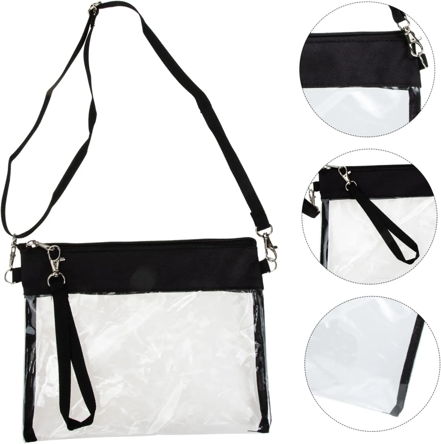 TENDYCOCO 2pcs Transparent Messenger Bag Handbags for Girls Shopping Tote Clear Bag Crossbody Clear Purse