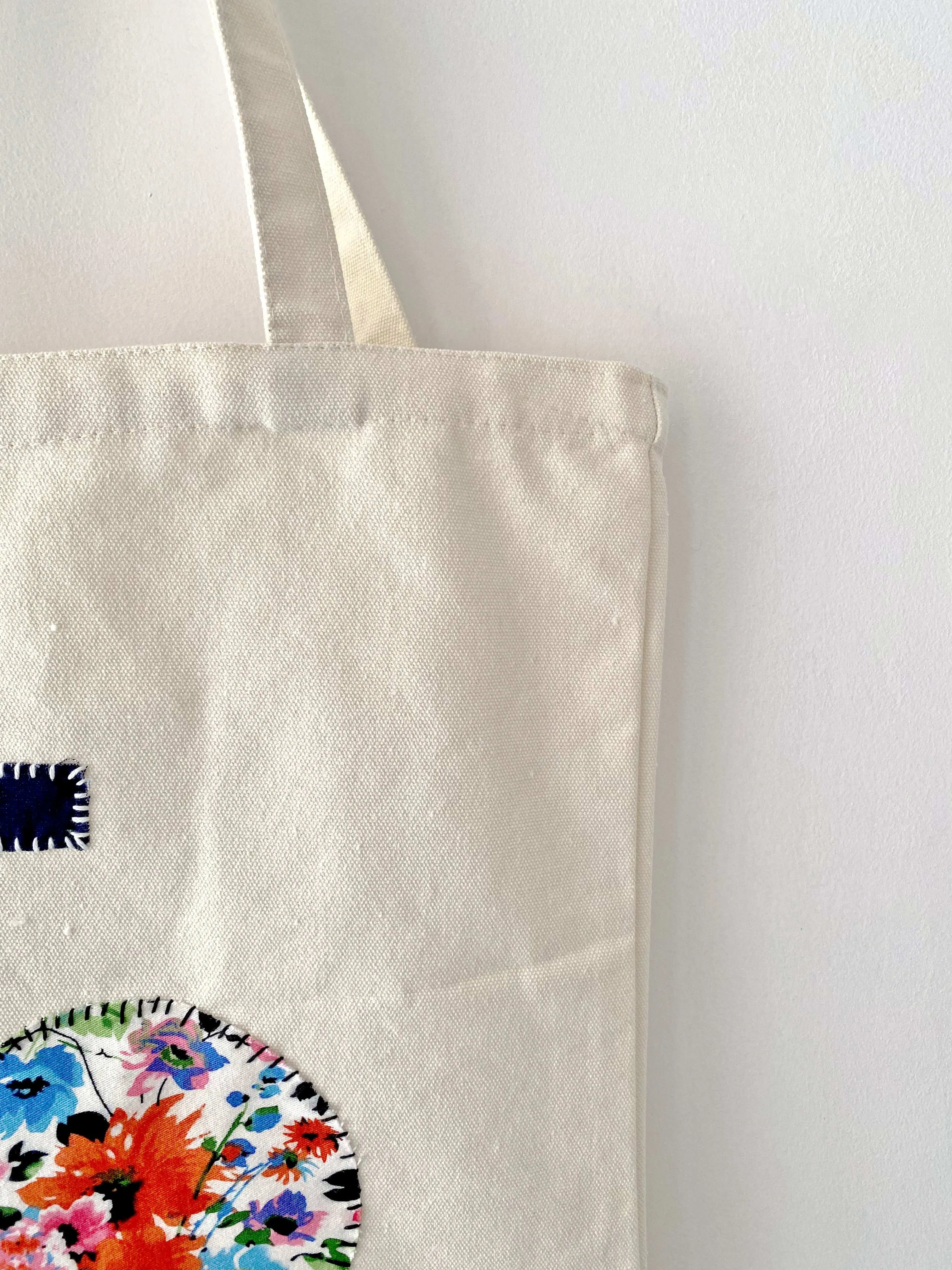 Textured Cotton Patch Tote