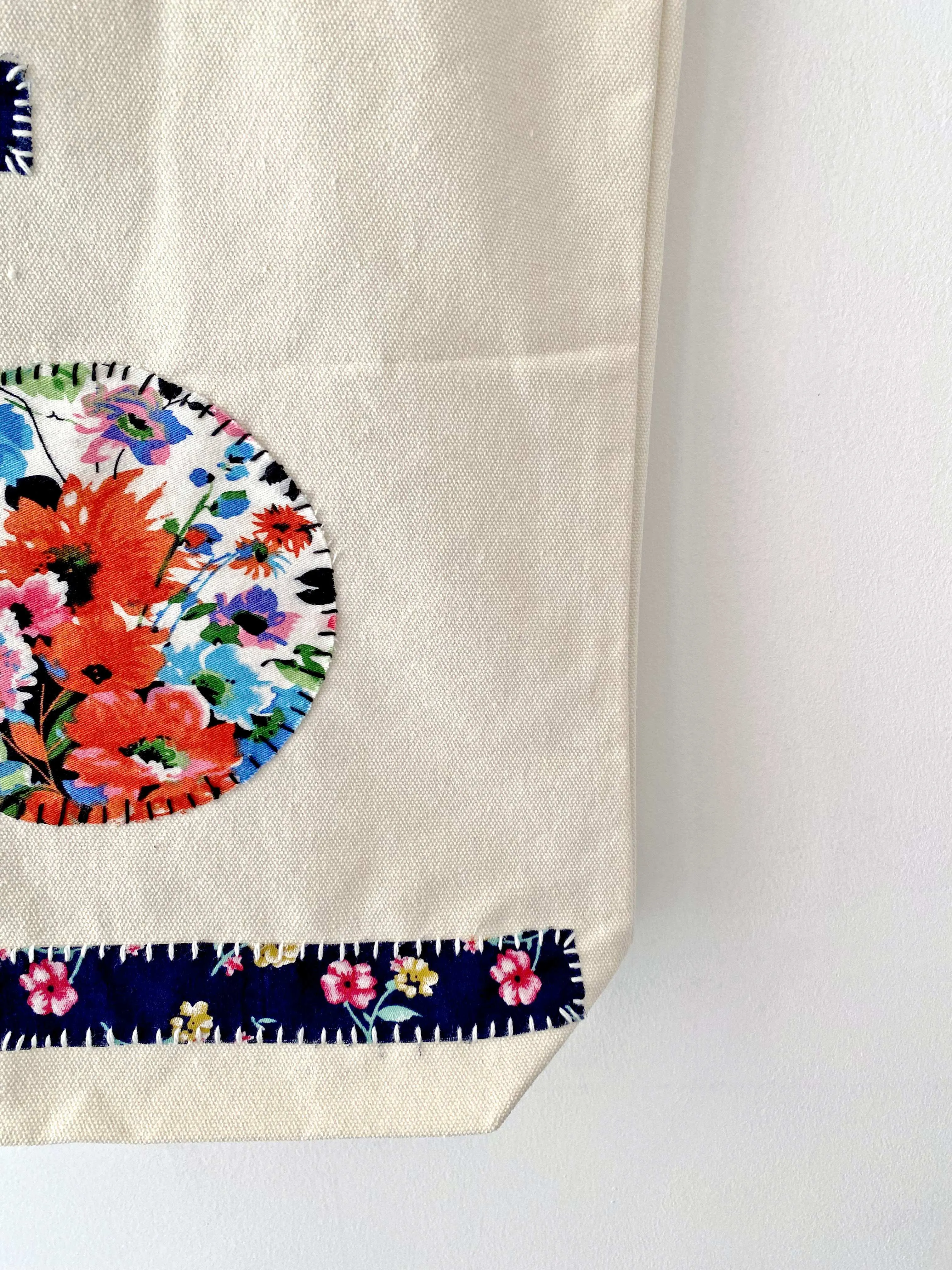 Textured Cotton Patch Tote