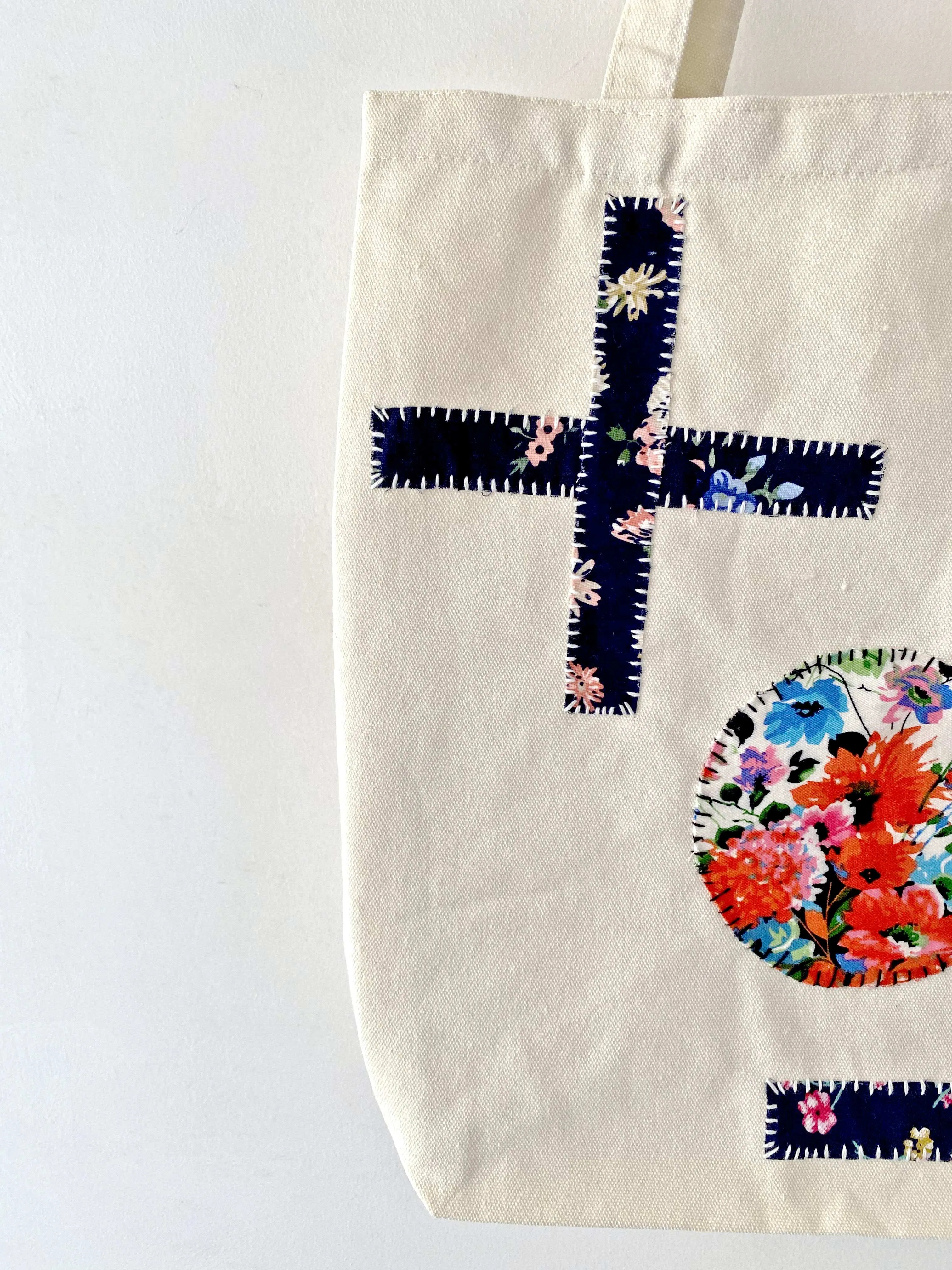 Textured Cotton Patch Tote