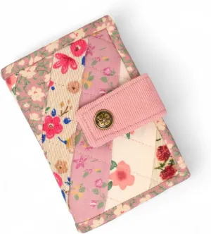 THE ARTISAN'S WHISPER Handmade Womens Wallet, Fabric Bifold Wallet, Floral Two Pocket Wallet, Credit Card Holder, Womens Purse, Hand Sewing Wallet, Gifts For Her (Mulbery)