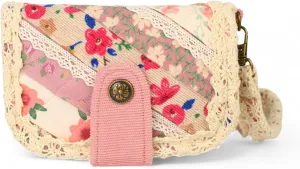 THE ARTISAN'S WHISPER Handmade Womens Wallet, Fabric Bifold Wallet, Floral Two Pocket Wallet, Credit Card Holder, Womens Purse, Hand Sewing Wallet, Gifts For Her (Pink)