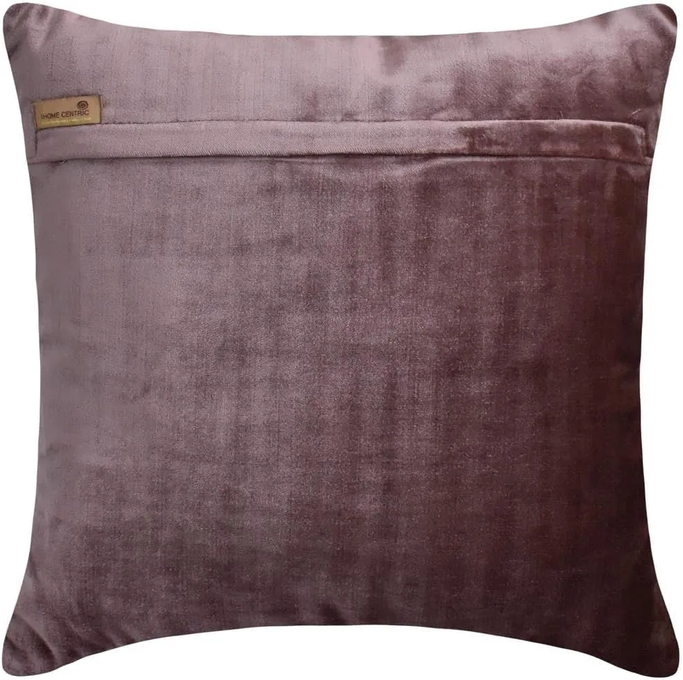 The HomeCentric King/Queen/Twin Mauve Decorative Bed Runner King 90"x18" Bed Runner with Two Pillow Cover, Pintucks, Textured, Satin, Patchwork Bed Scarf on Velvet Fabric - Mystic Mauve