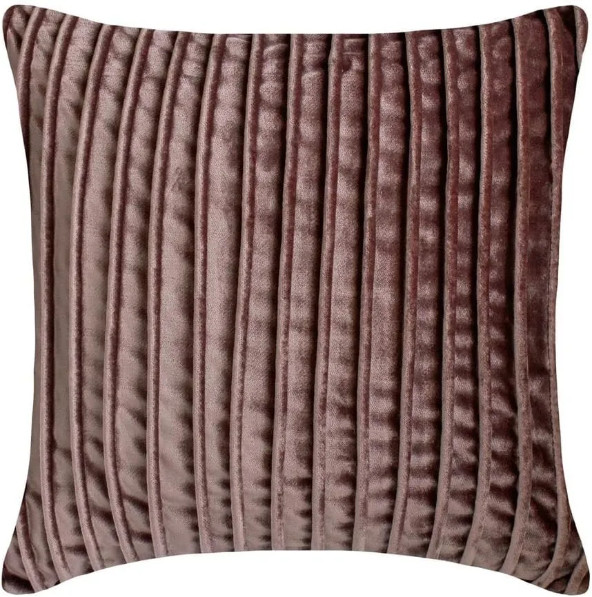 The HomeCentric King/Queen/Twin Mauve Decorative Bed Runner King 90"x18" Bed Runner with Two Pillow Cover, Pintucks, Textured, Satin, Patchwork Bed Scarf on Velvet Fabric - Mystic Mauve