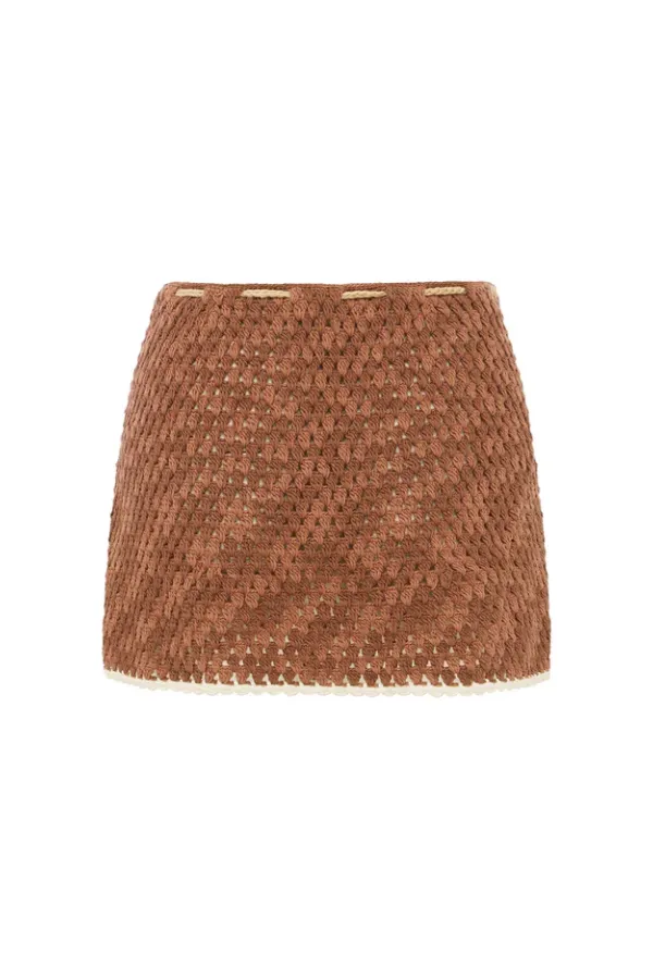The Mini Crochet Skirt Azul