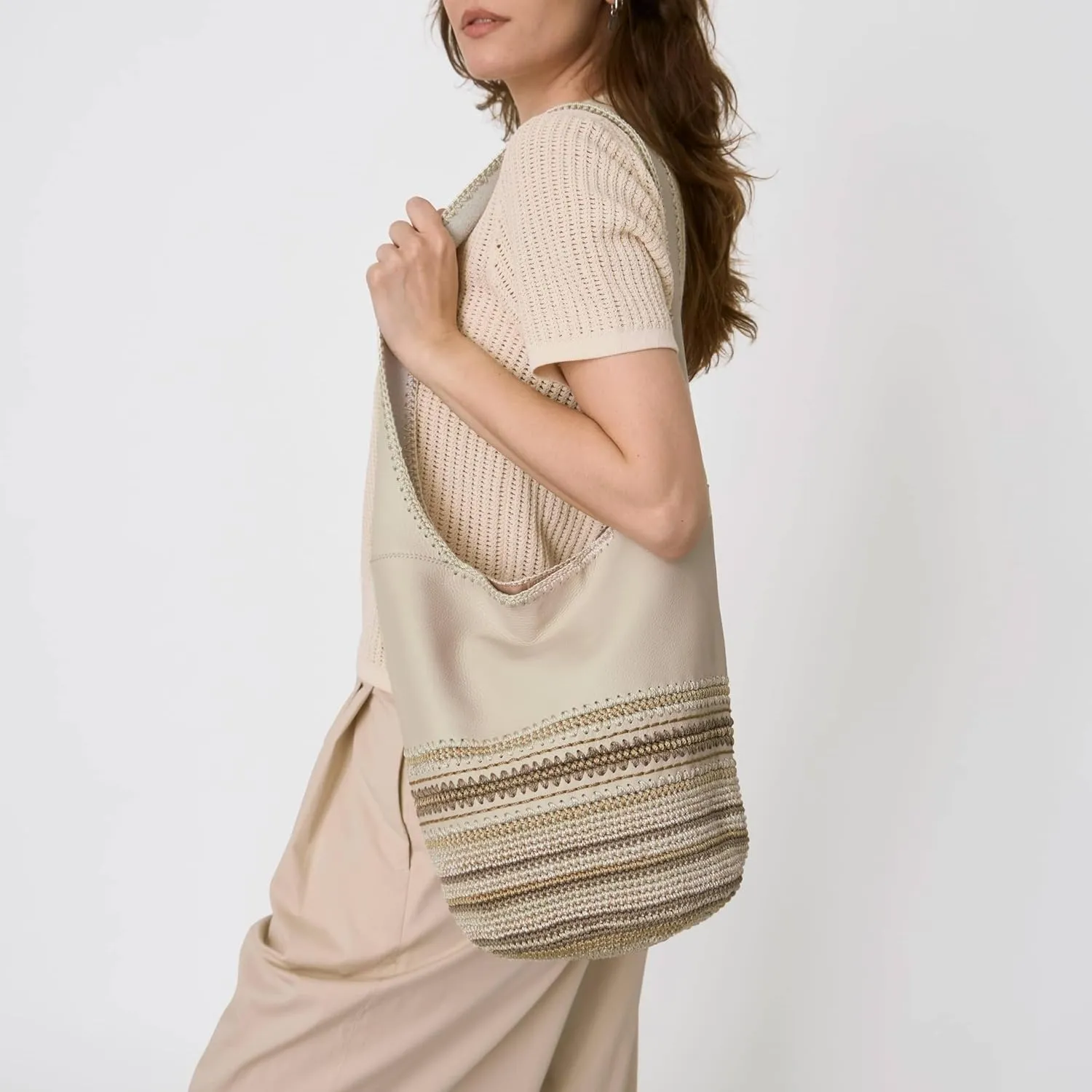 The Sak 120 Hobo Bag - Large Women's Purse & Shoulder Bag - Handbag With Back Zipper Pocket and Magnetic Snap Closure