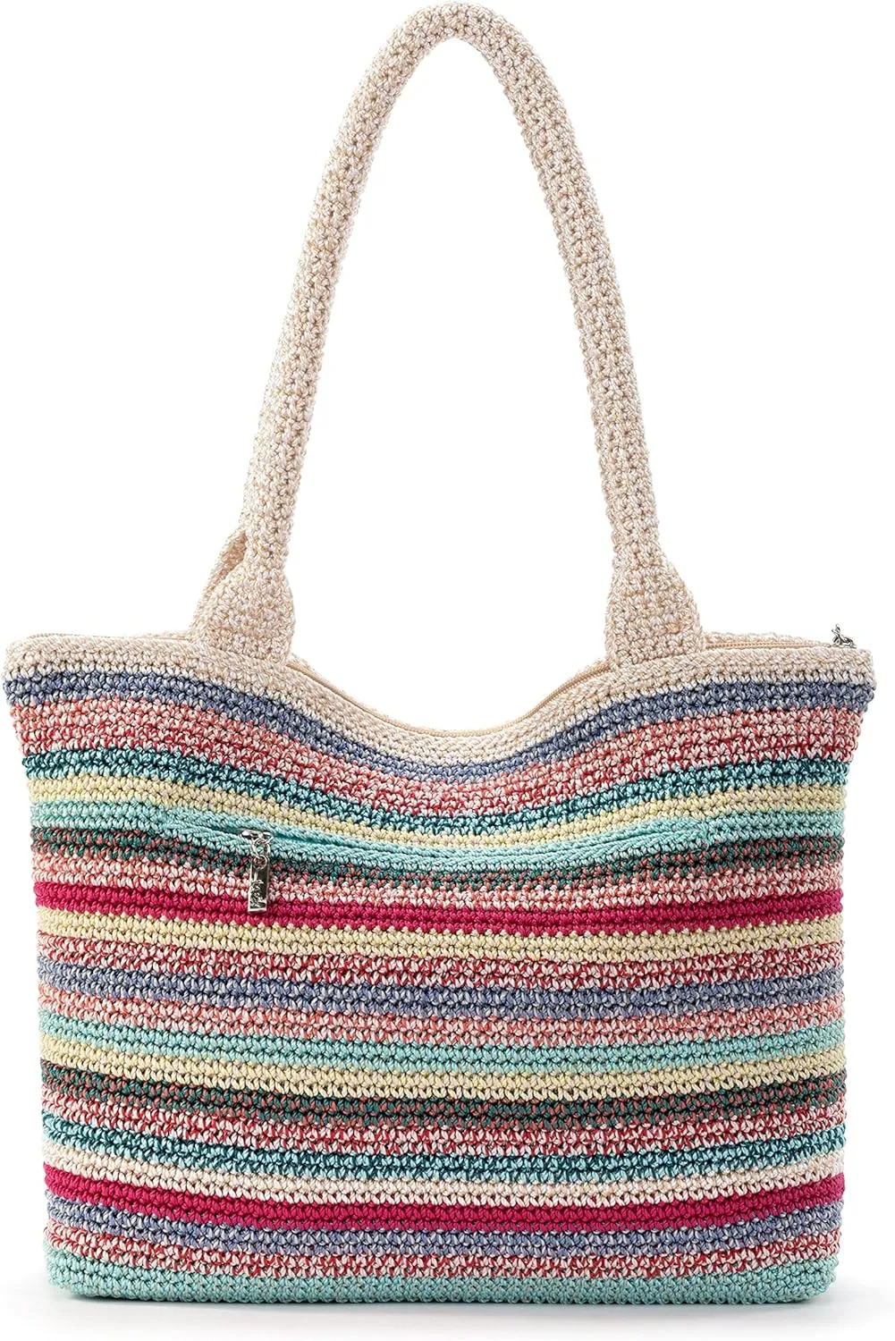 The Sak Crafted Classics Tote Bag - Hand Crochet Women's Purse For Everyday, Travel, Beach Bag - Carryall Shoulder Bag Straps