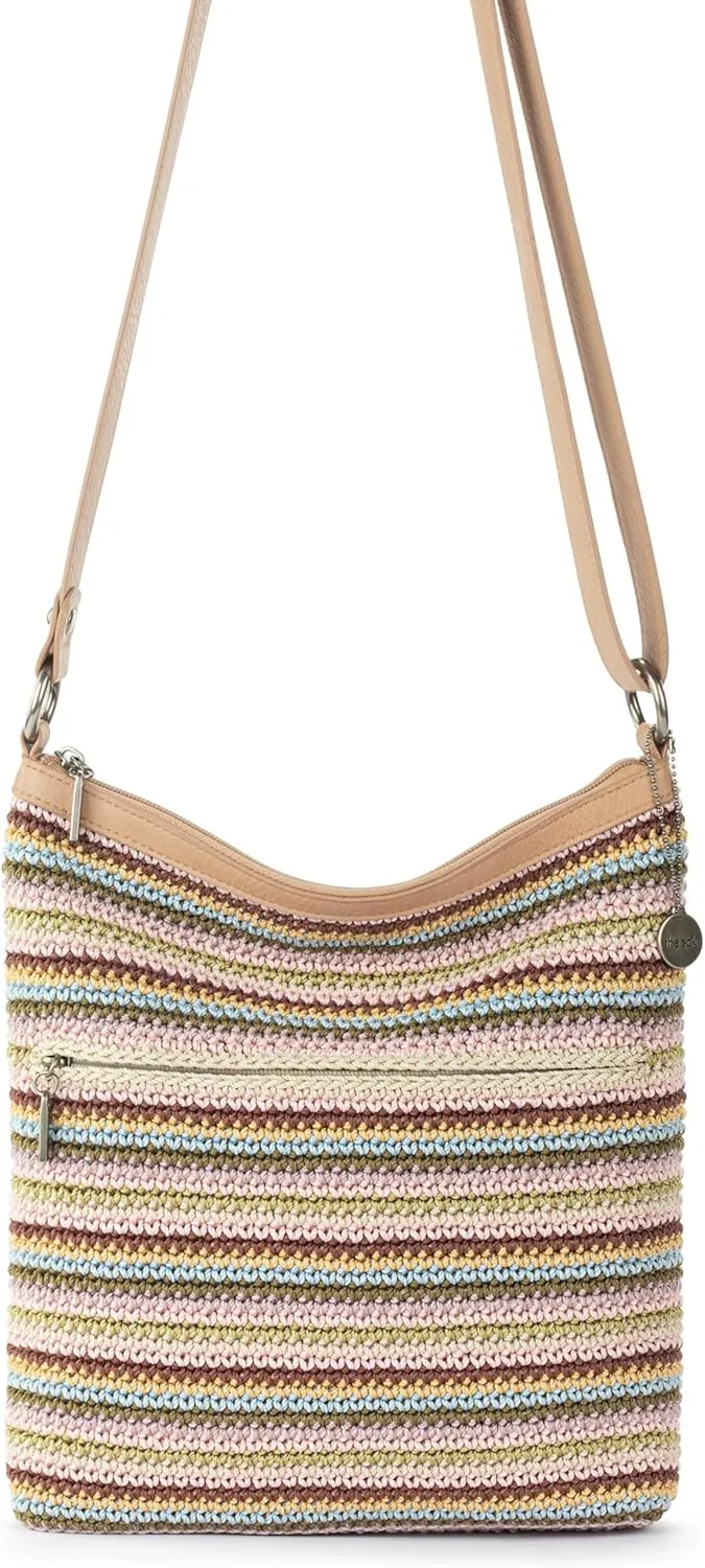 The Sak Lucia Crossbody Purse - Hand Crochet Women's Handbag for Everyday & Travel - Cross Body Bag With Zipper Pockets