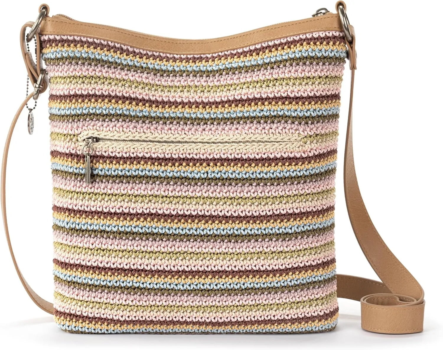 The Sak Lucia Crossbody Purse - Hand Crochet Women's Handbag for Everyday & Travel - Cross Body Bag With Zipper Pockets