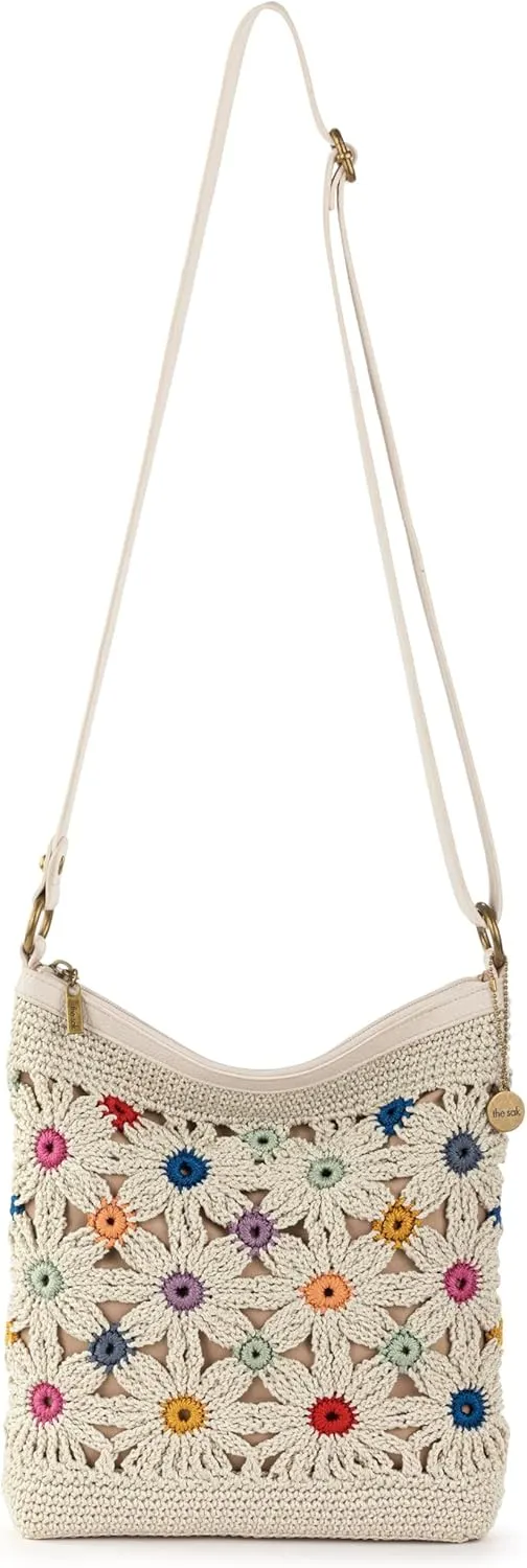 The Sak Lucia Crossbody Purse - Hand Crochet Women's Handbag for Everyday & Travel - Cross Body Bag With Zipper Pockets