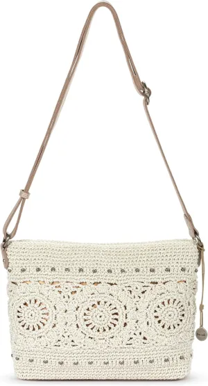 The Sak Melrose Crossbody Purse - Hand Crochet Women's Handbag for Everyday & Travel - Cross Body Bag With Zipper Closure