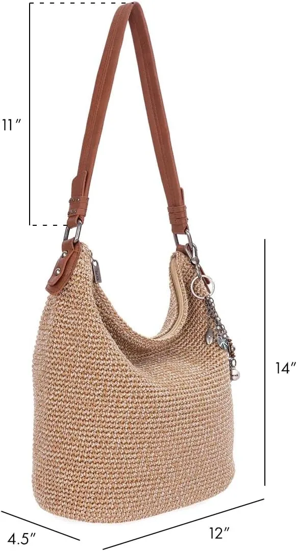 The Sak Sequoia Hobo Bag - Hand Crochet Large Women's Purse for Everyday & Travel - Durable Handbag & Tote With Zipper Pocket