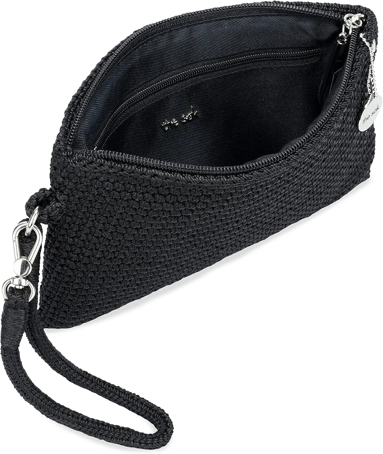 The Sak Vita Wristlet Purse - Small Hand Crochet Women's Clutch for Everyday & Travel - Mini Handbag With Card Slots & Zipper