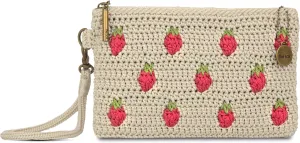 The Sak Vita Wristlet Purse - Small Hand Crochet Women's Clutch for Everyday & Travel - Mini Handbag With Card Slots & Zipper