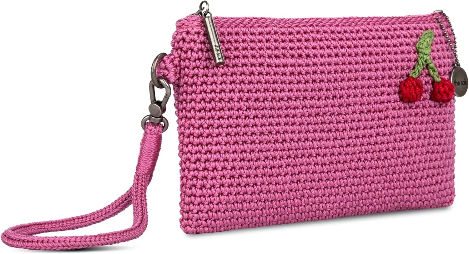 The Sak Vita Wristlet Purse - Small Hand Crochet Women's Clutch for Everyday & Travel - Mini Handbag With Card Slots & Zipper