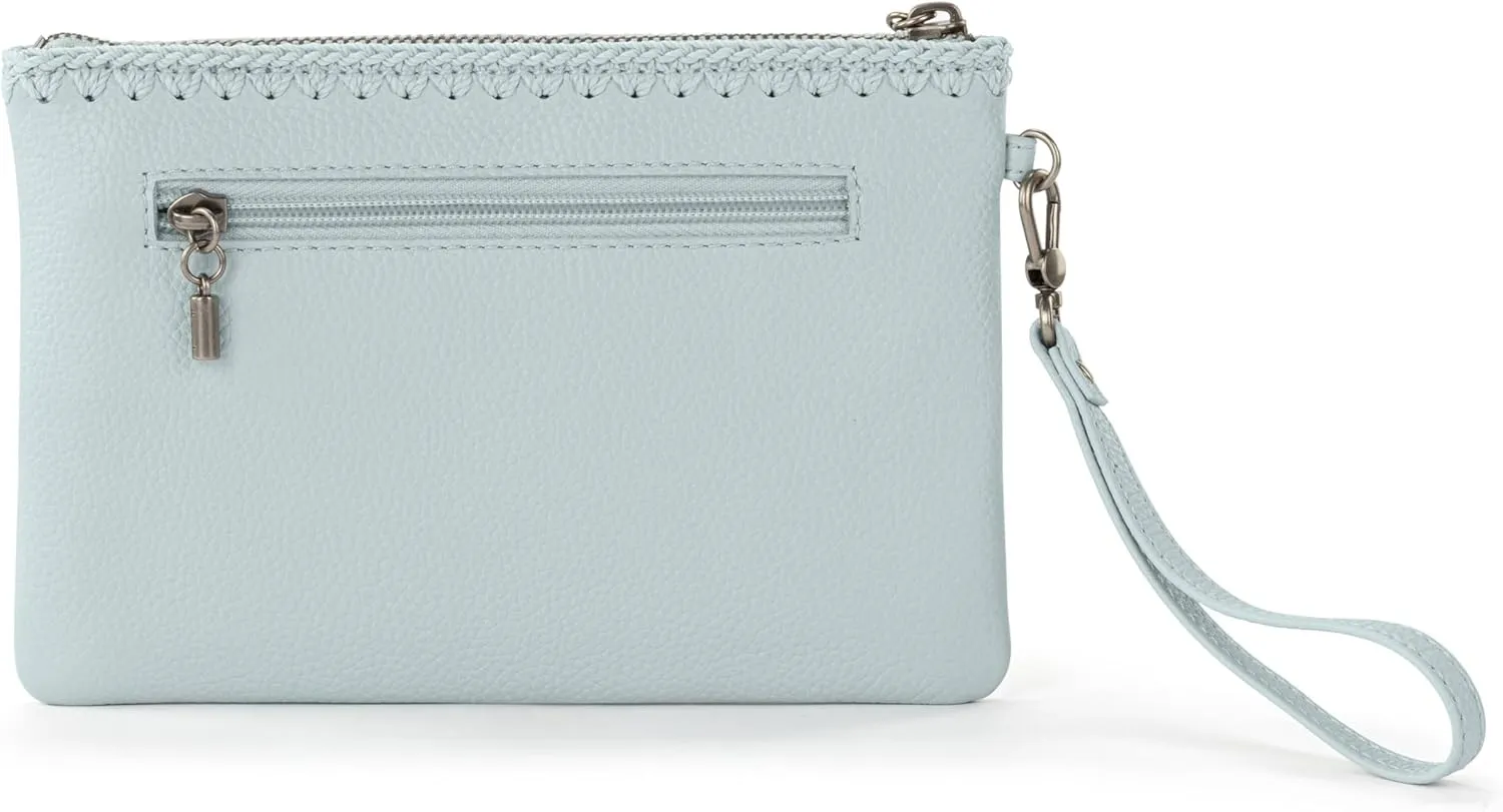 The Sak Vita Wristlet Purse - Small Hand Crochet Women's Clutch for Everyday & Travel - Mini Handbag With Card Slots & Zipper
