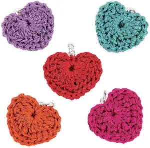The Sak Yarnicharmz 5 Pack Charms Set in Crochet, Hearts