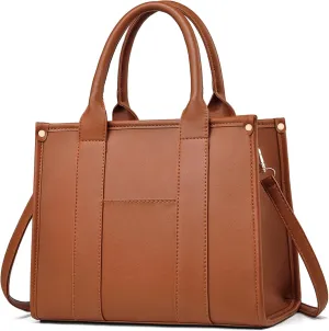 The Tote Bag Crossbody Purses for Women Shoulder Bag Handbags PU Leather Top Handle Bags with zipper