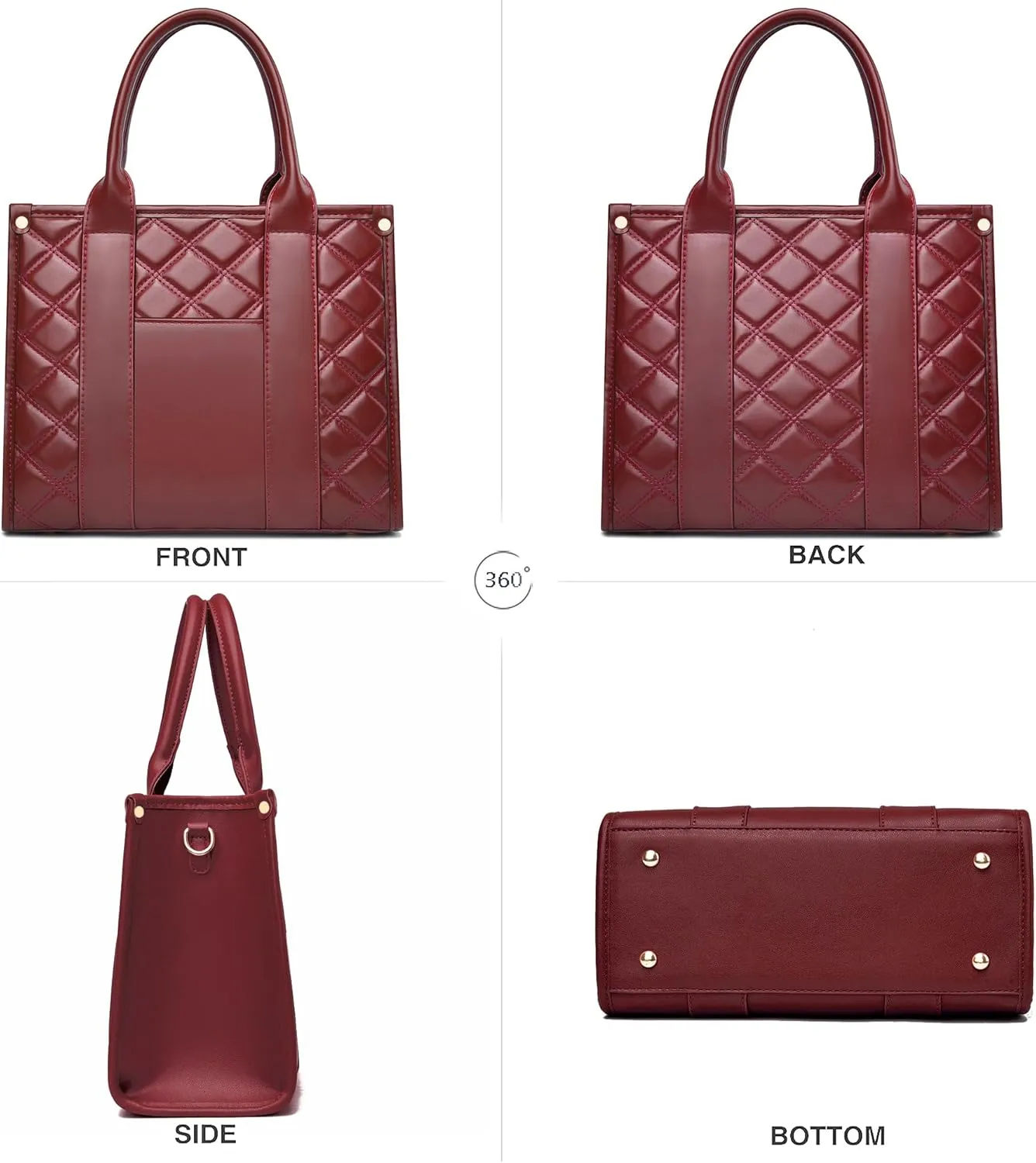 The Tote Bag Crossbody Purses for Women Shoulder Bag Handbags PU Leather Top Handle Bags with zipper