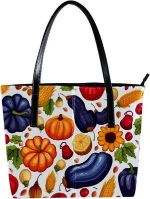 The Tote Bag For Women,Bags For Women,Reusable Shopping Bags,Autumn Harvest Leaves Handbags