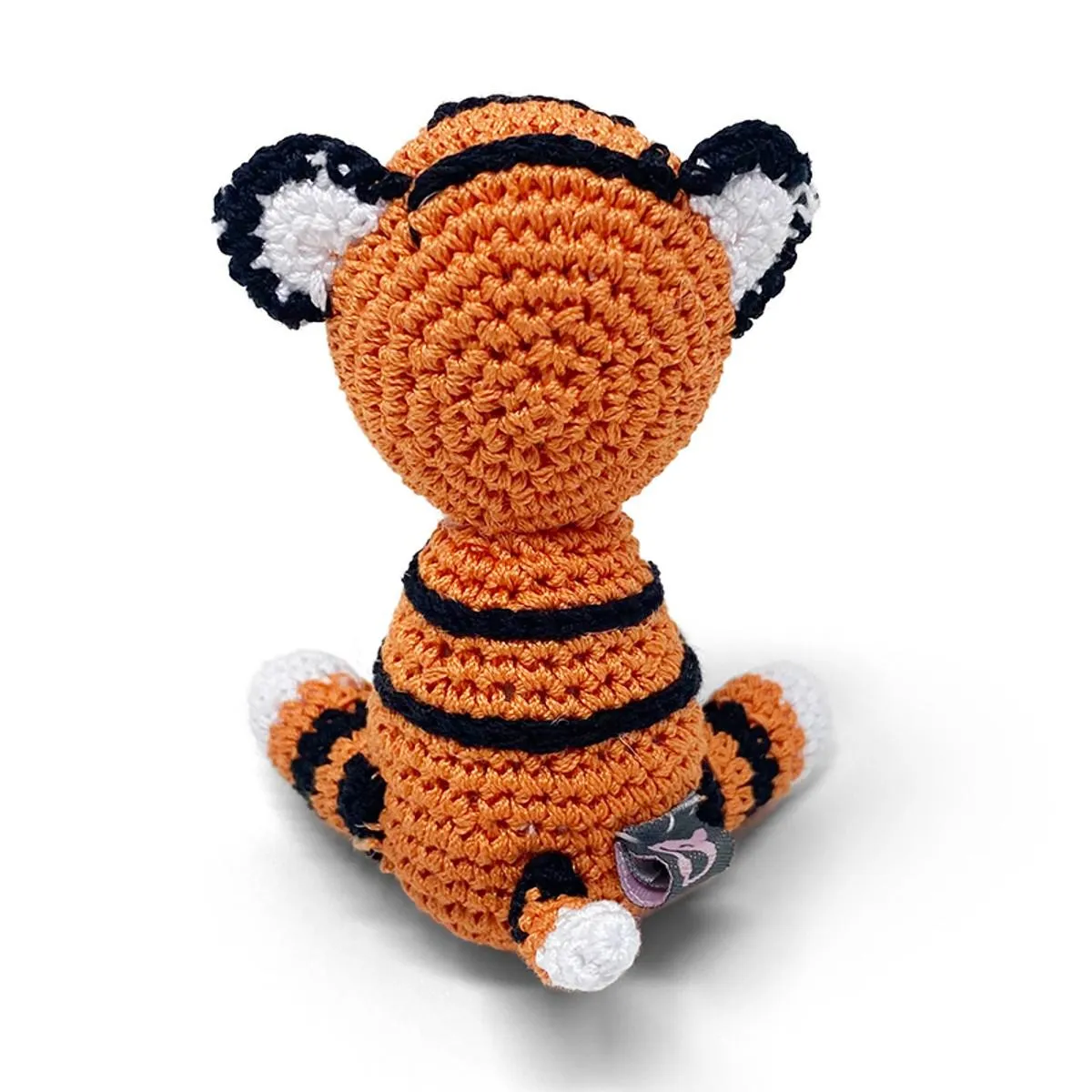 tiger knit toy