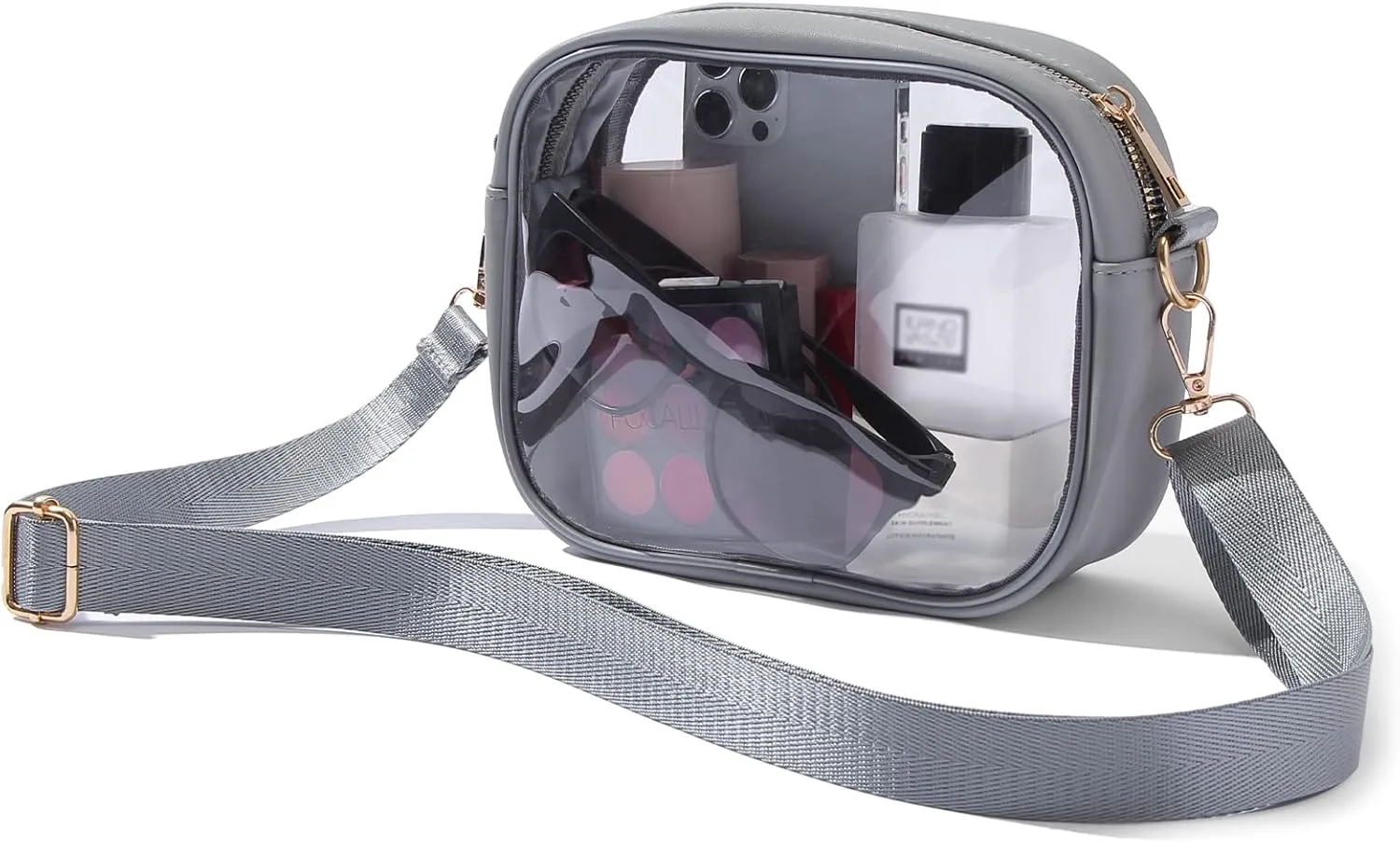 TOBVZOO Clear Bag Stadium Approved, Crossbody Transparent Bag for Concerts Sports Events, Purses for Men & Women