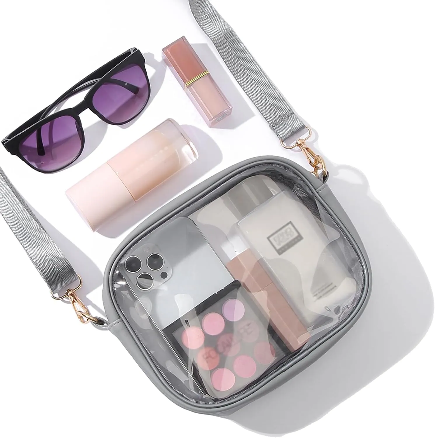 TOBVZOO Clear Bag Stadium Approved, Crossbody Transparent Bag for Concerts Sports Events, Purses for Men & Women