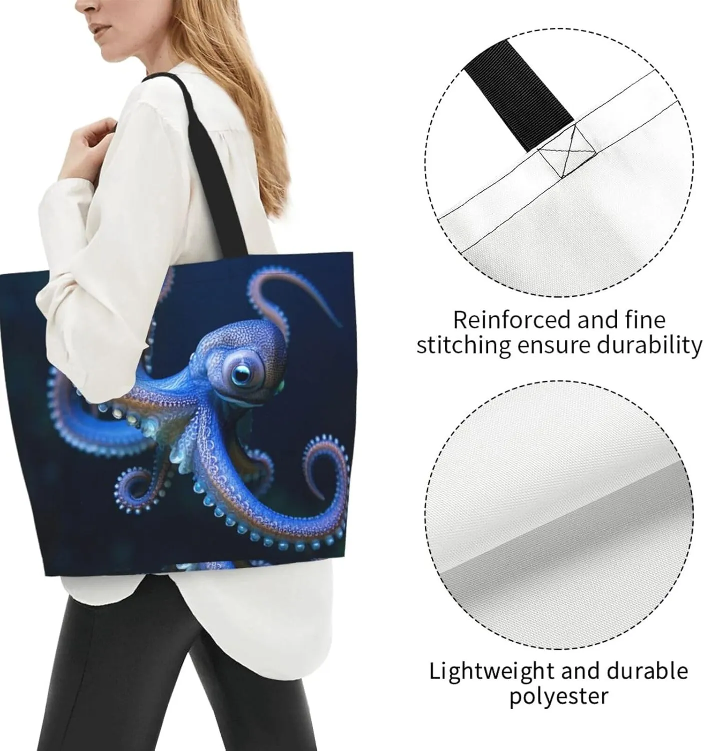 Tote Bag for Women Camouflage Deer Grocery Bag Foldable Shopping Bags Reusable Large Tote Bag