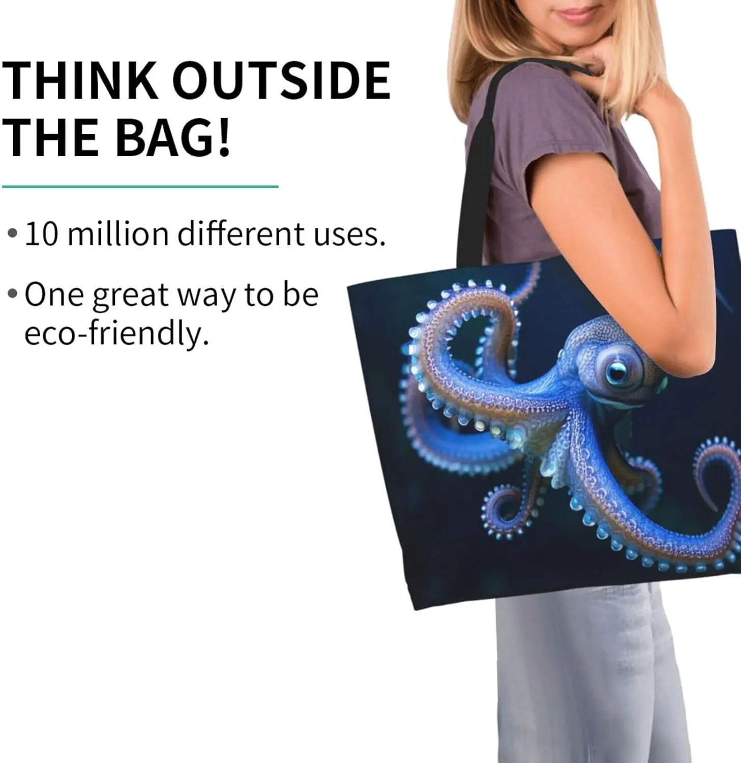 Tote Bag for Women Camouflage Deer Grocery Bag Foldable Shopping Bags Reusable Large Tote Bag