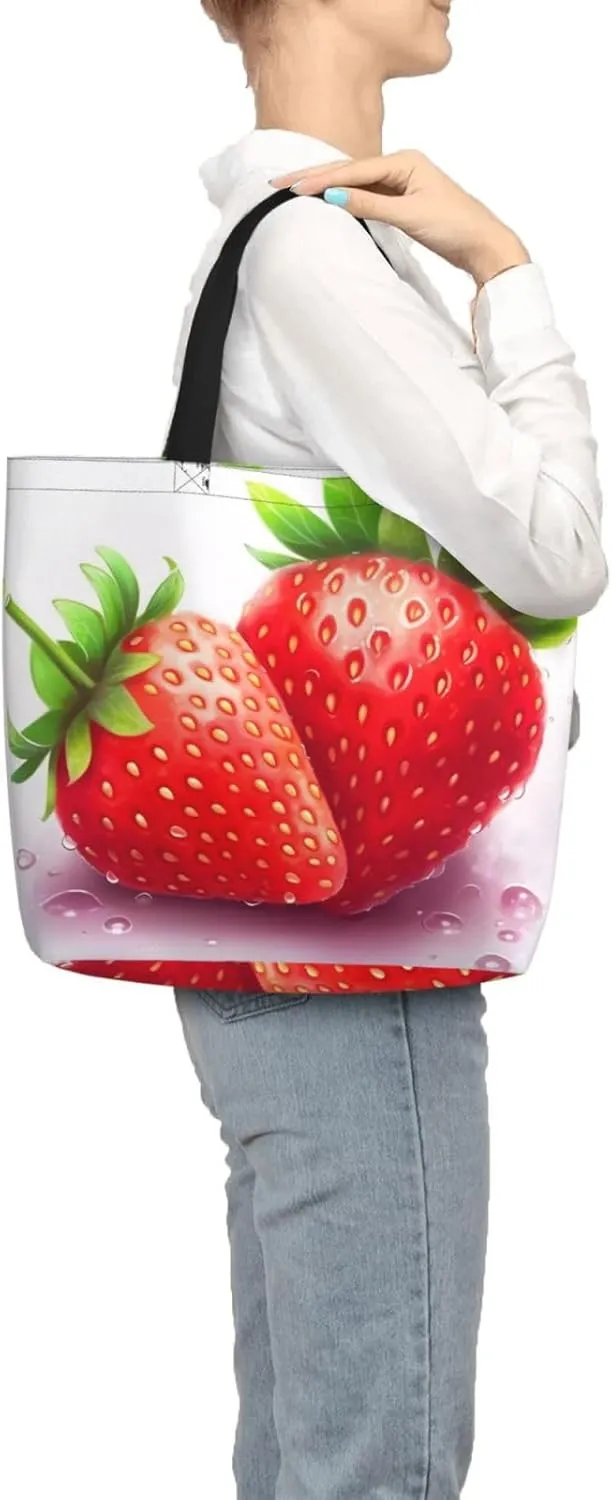Tote Bag for Women Cute Turquoise Shoulder Bag with Zipper Handbag Large Capacity Reusable Grocery Bag