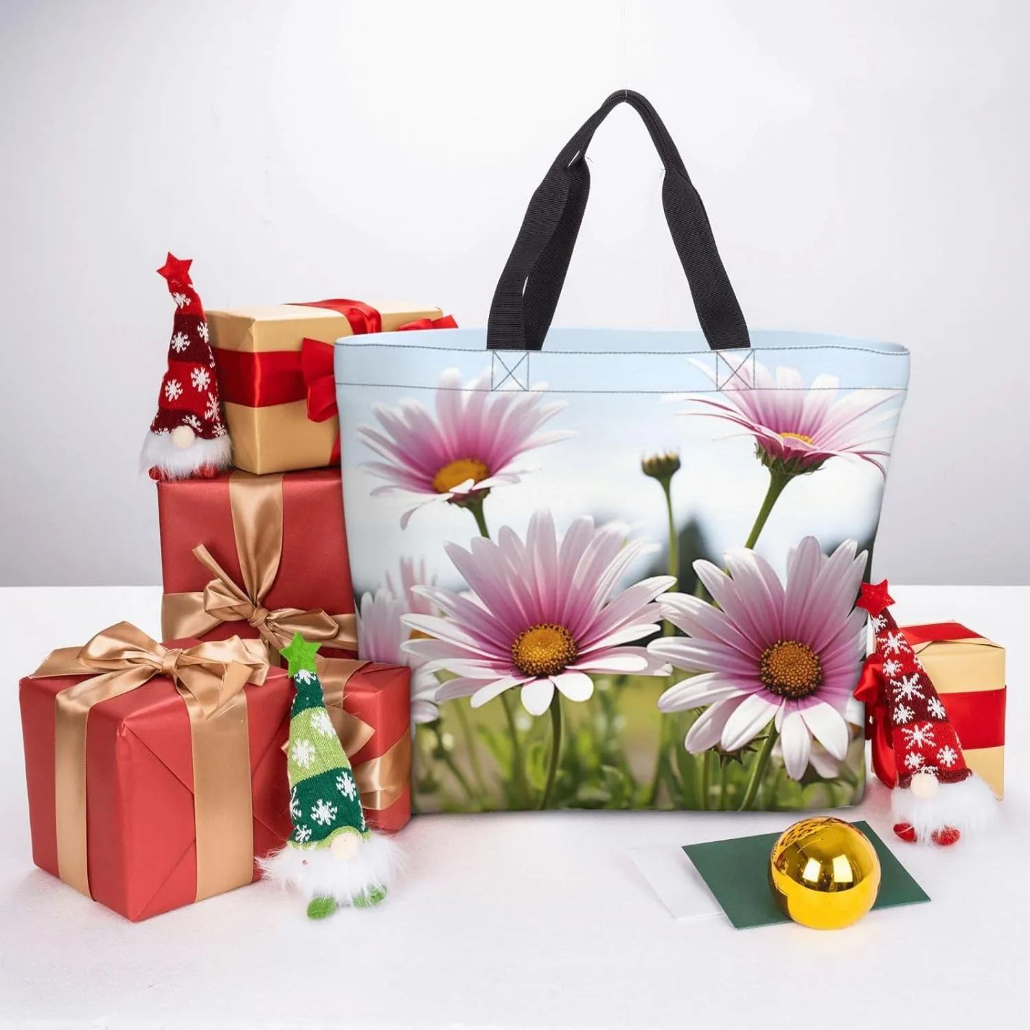Tote Bag for Women Dolphin at dusk Shoulder Bag with Zipper Handbag Large Capacity Reusable Grocery Bag