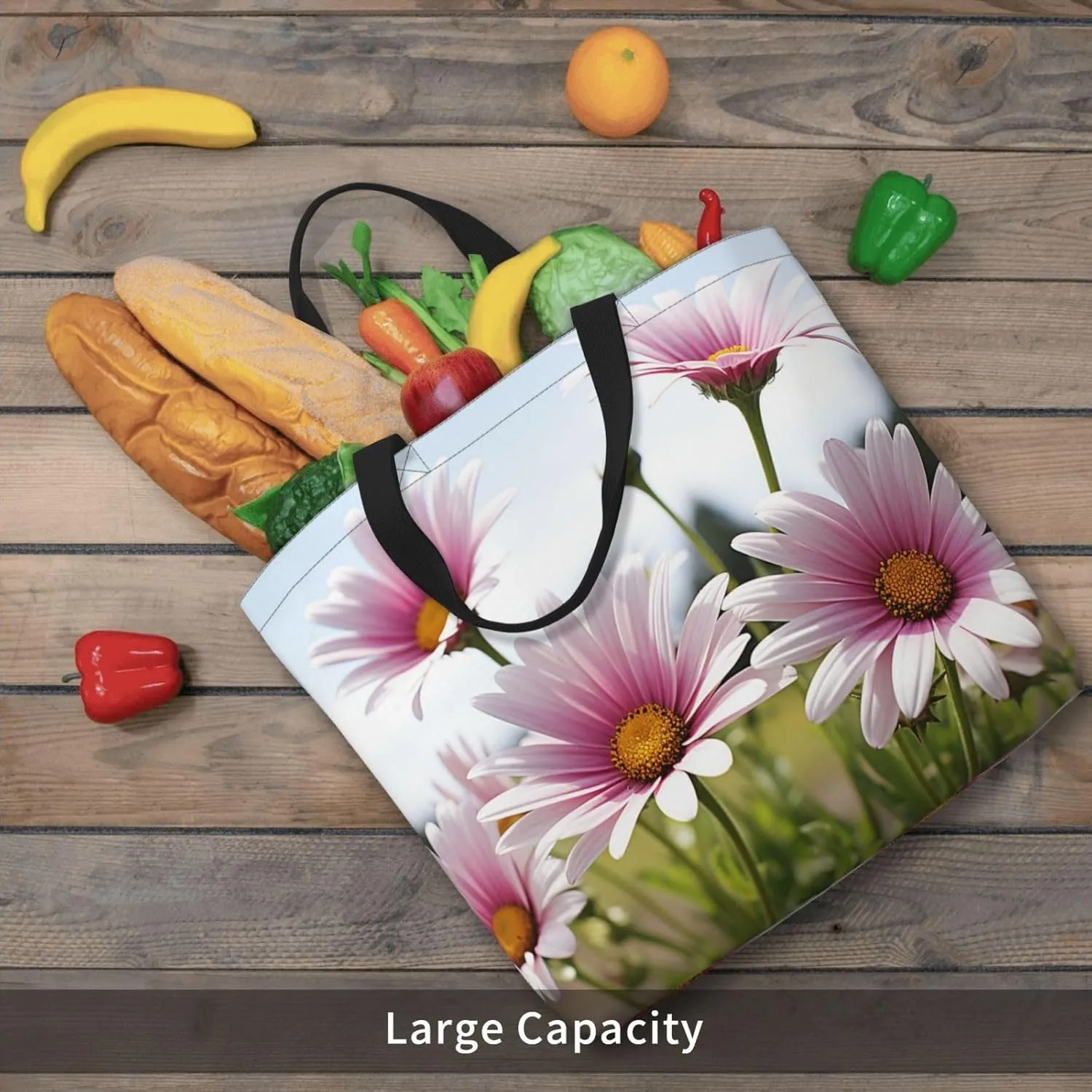 Tote Bag for Women Dolphin at dusk Shoulder Bag with Zipper Handbag Large Capacity Reusable Grocery Bag