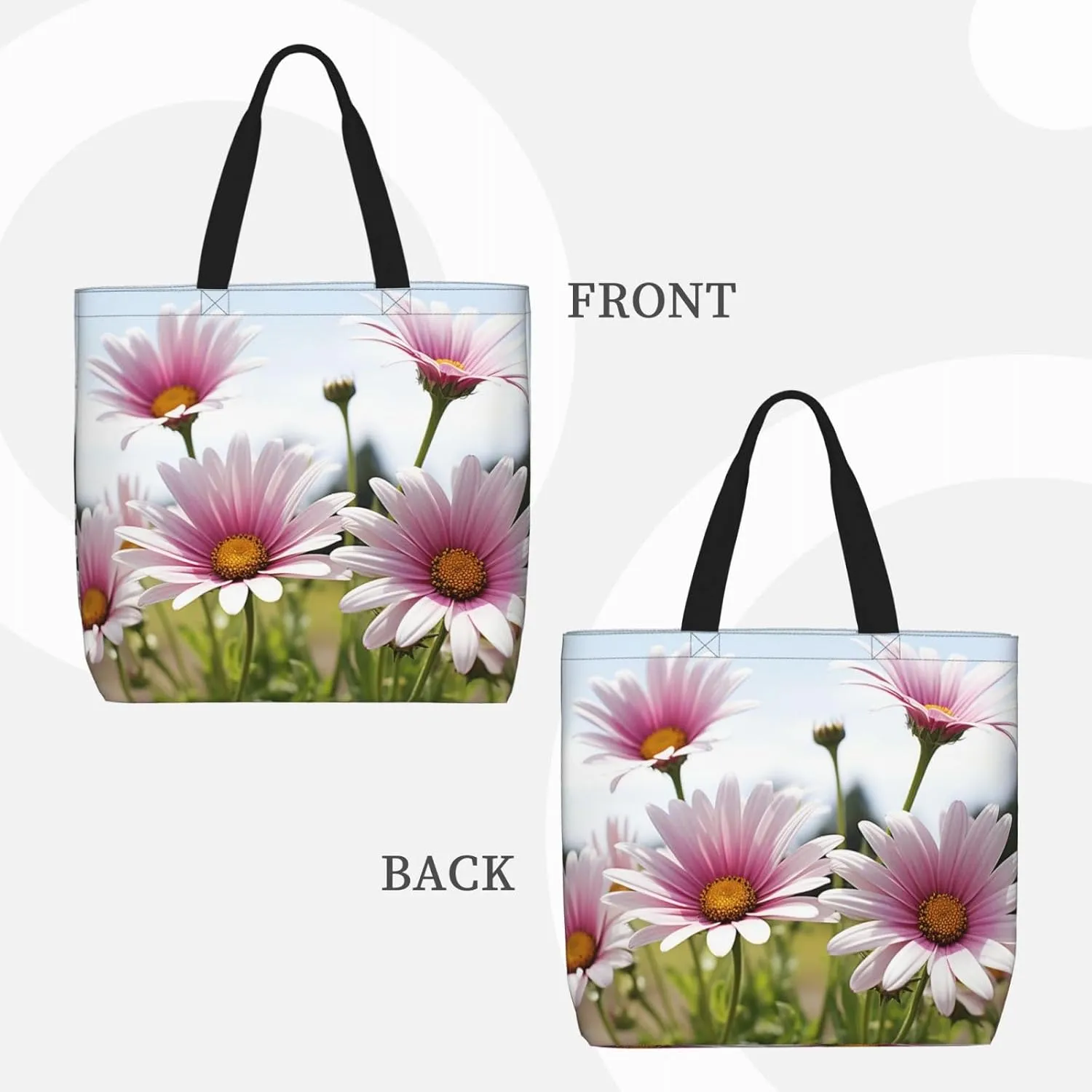 Tote Bag for Women Dolphin at dusk Shoulder Bag with Zipper Handbag Large Capacity Reusable Grocery Bag