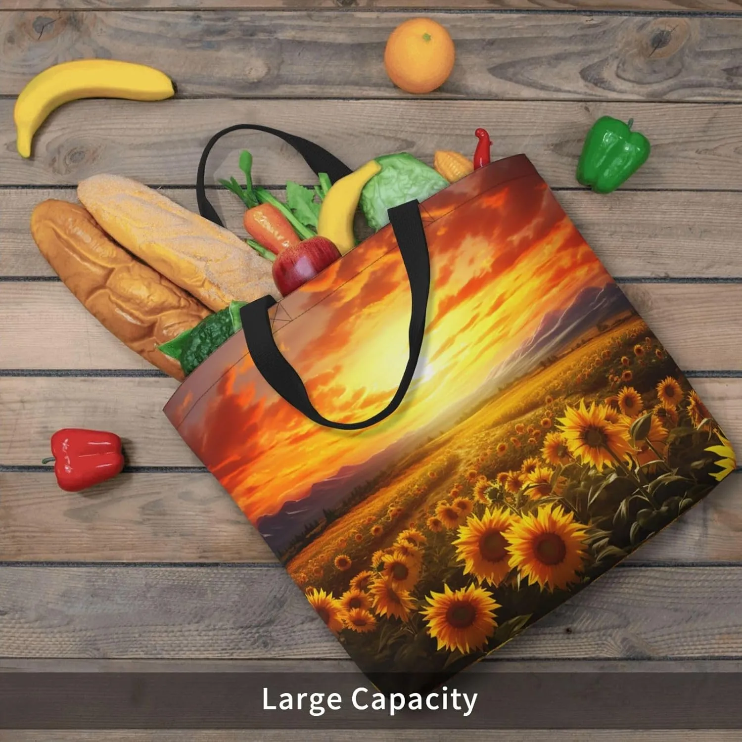 Tote Bag for Women Eagle Flag Shoulder Bag with Zipper Handbag Large Capacity Reusable Grocery Bag