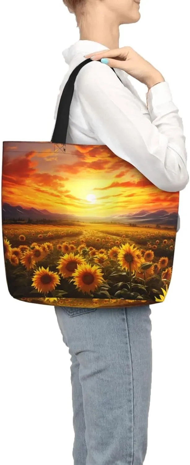 Tote Bag for Women Eagle Flag Shoulder Bag with Zipper Handbag Large Capacity Reusable Grocery Bag