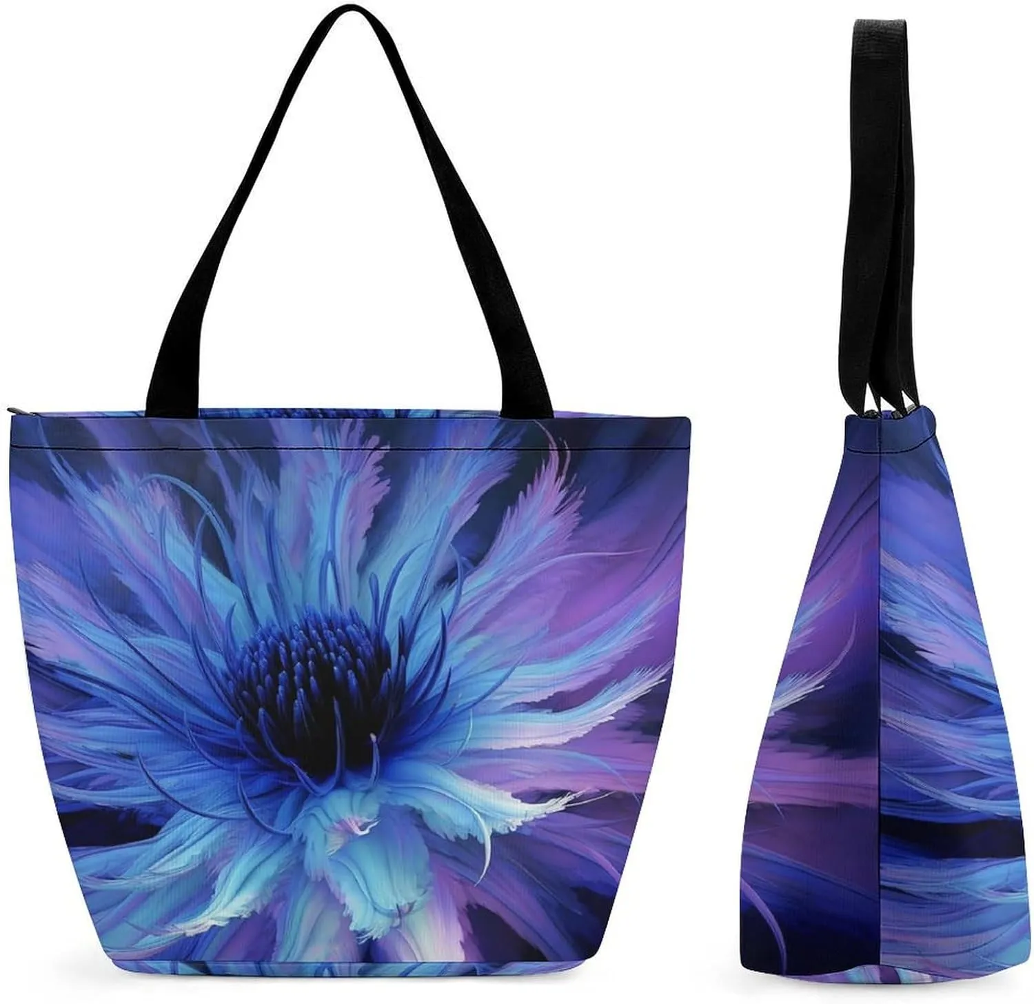 Tote Bag for Women Grocery Bag African Leopard on Rock Foldable Shopping Bags Reusable Large Tote Bag